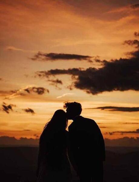 عکس دونفره در غروب آفتاب