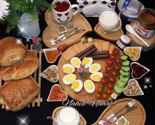 عکس صبحانه لاکچری دونفره