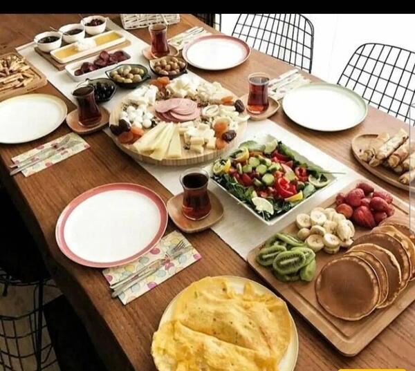 عکس میز صبحانه دونفره