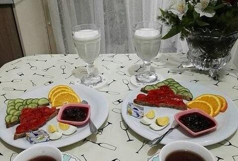 عکس میز صبحانه دونفره