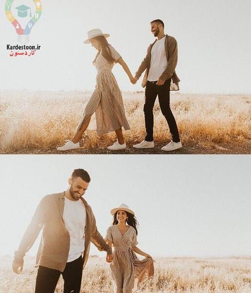 عکس ژست دونفره در طبیعت