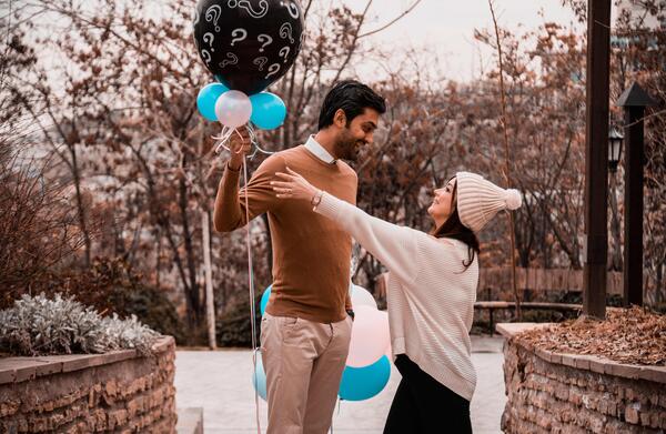 عکس دونفره تولد در طبیعت