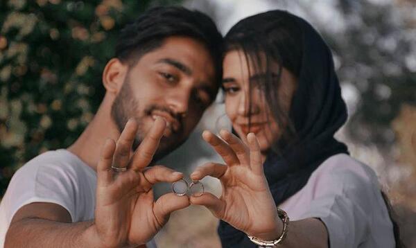 ایده عکس دونفره عاشقانه بدون چهره