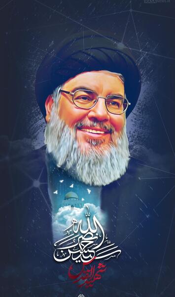 عکس امام خامنه ای و سید حسن نصرالله