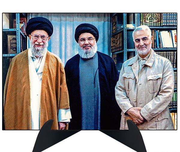 عکس سید حسن نصرالله و رهبری