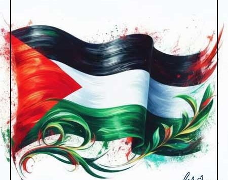 عکس پرچم فلسطین نقاشی