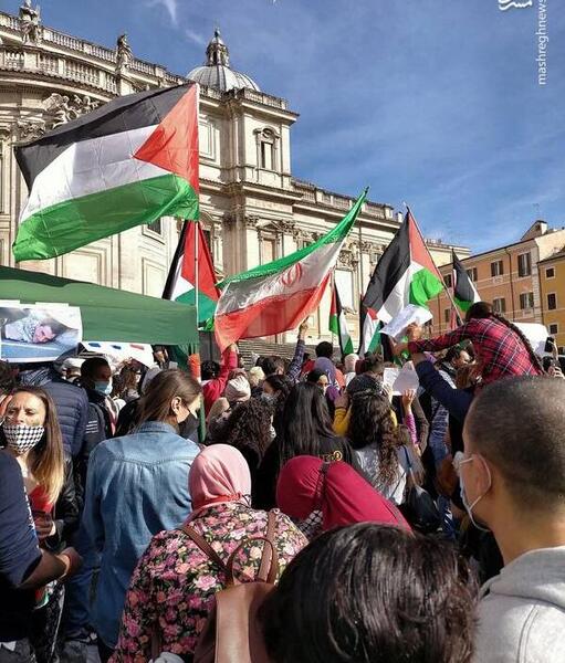 عکس پرچم ایران فلسطین