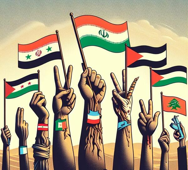 عکس پرچم فلسطین با ایران