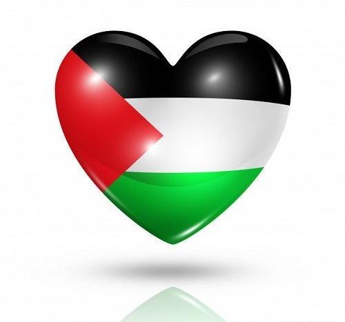 عکس نقاشی پرچم فلسطین و ایران