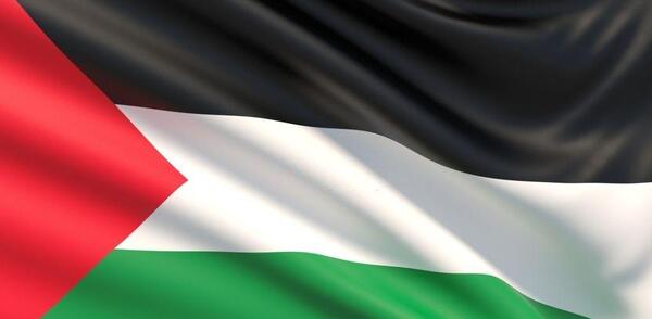 عکس نقاشی پرچم فلسطین و ایران