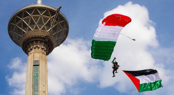 عکس پرچم ایران و فلسطین کنار هم