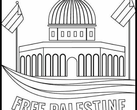 عکس پرچم فلسطین بدون رنگ