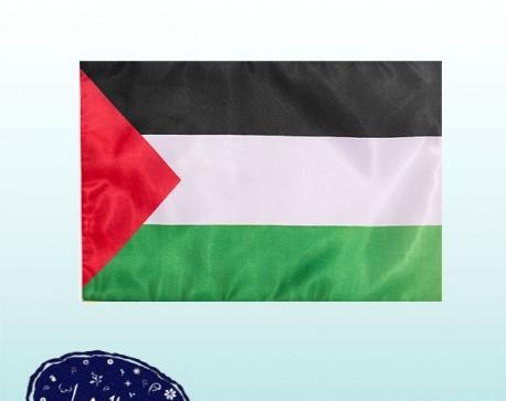 عکس حاج قاسم و پرچم فلسطین