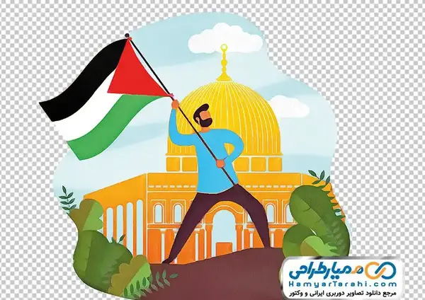 عکس گرافیکی پرچم فلسطین