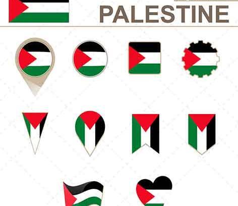 عکس گرافیکی پرچم فلسطین