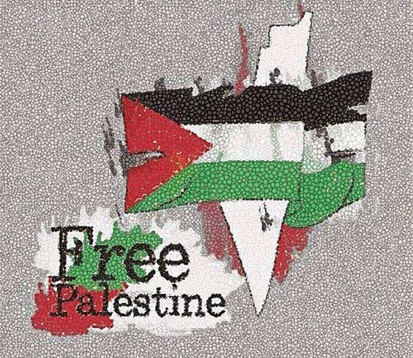 عکس نوشته پرچم فلسطین