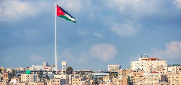 عکس پرچم اردن و فلسطین