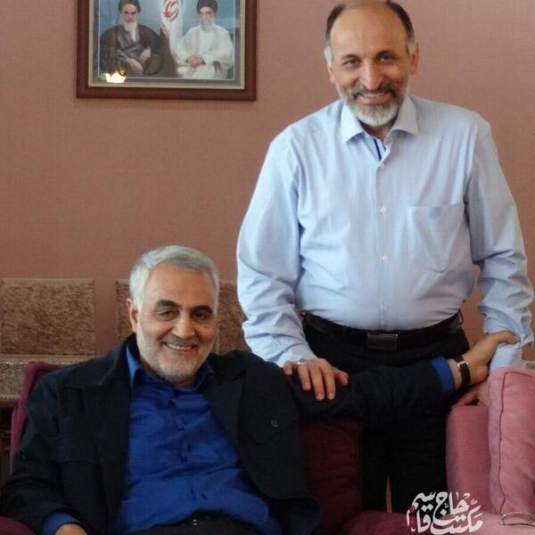 عکس حاج قاسم با رهبر و سید حسن نصرالله