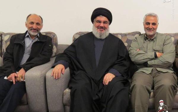 عکس حاج قاسم با رهبر و سید حسن نصرالله
