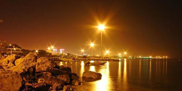 عکس دریای شمال در شب