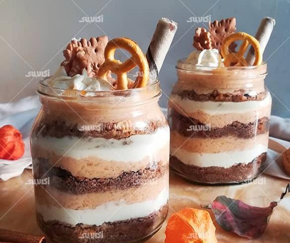 عکس تزیین دسر کدو حلوایی