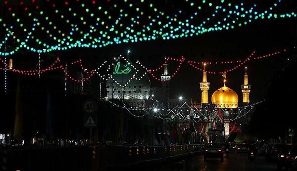 عکس حرم امام رضا برای ولادت