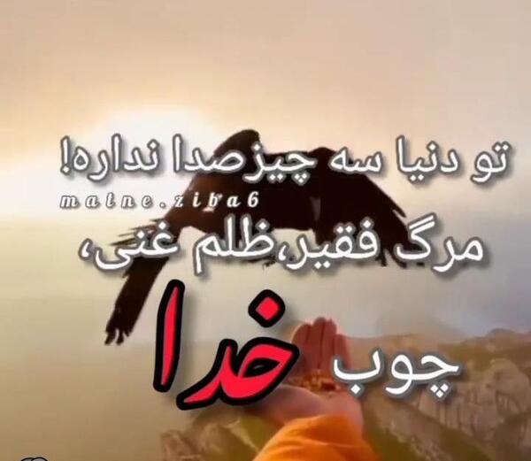 عکس در مورد چوب خدا صدا نداره