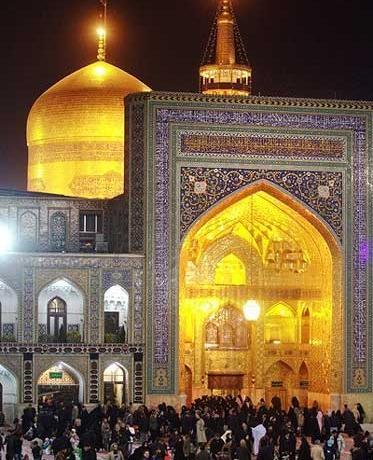عکس حرم امام رضا در شب شهادتش