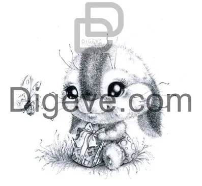 دانلود عکس کارتونی خرگوش بامزه سفید