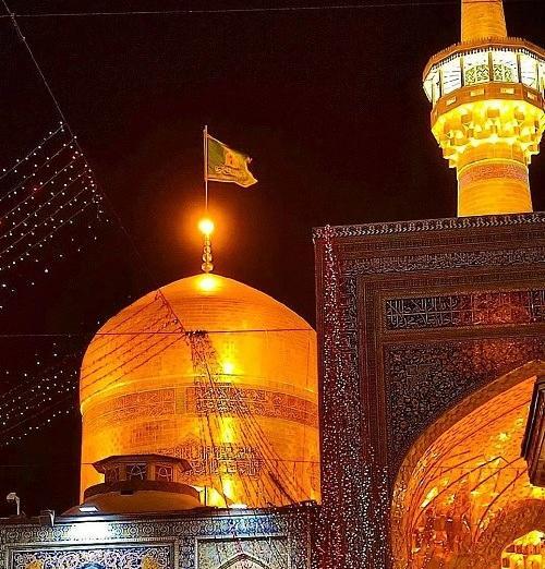 عکس گنبد و گلدسته حرم امام رضا