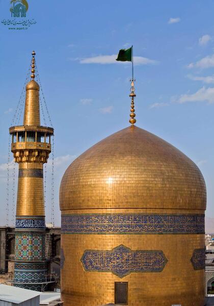 عکس گنبد و گلدسته حرم امام رضا