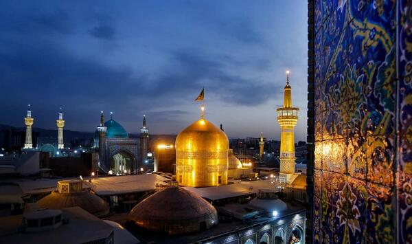 عکس گنبد و گلدسته حرم امام رضا