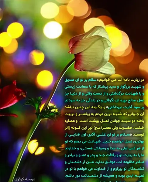 عکس نوشته تبریک ولادت حضرت علی اکبر و روز جوان