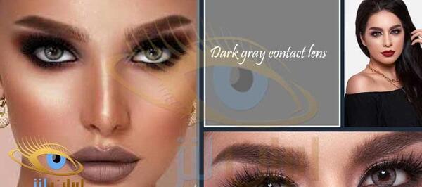 عکس چشم رنگی خاکستری