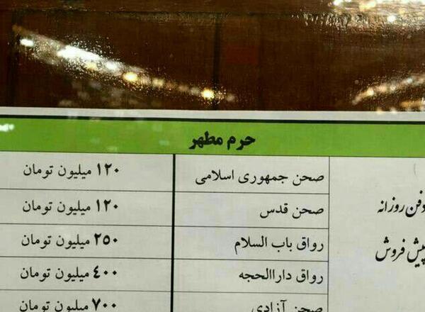 عکس قبر در حرم امام رضا