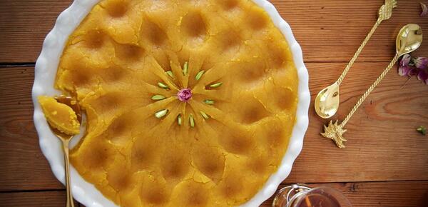 طرز تهیه حلوا شیر با عکس