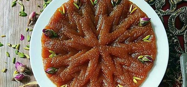 طرز تهیه حلوا شیر با عکس