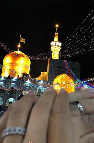 عکس هنری با حرم امام رضا