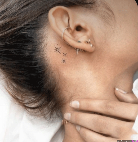 عکس تاتو گردن دخترانه