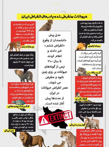 عکس حیوانات تازه منقرض شده