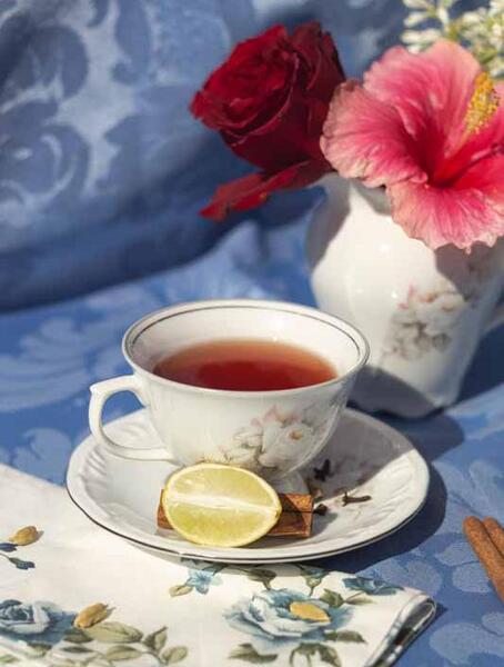 عکس چای و لیمو