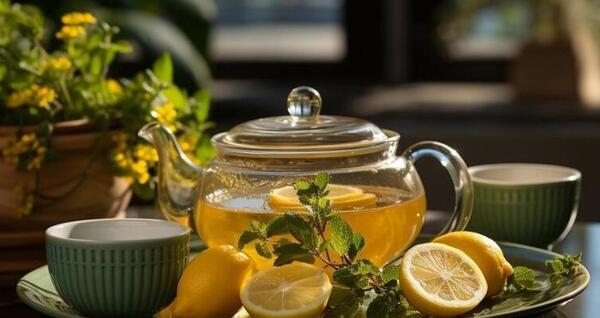 عکس چای و لیمو