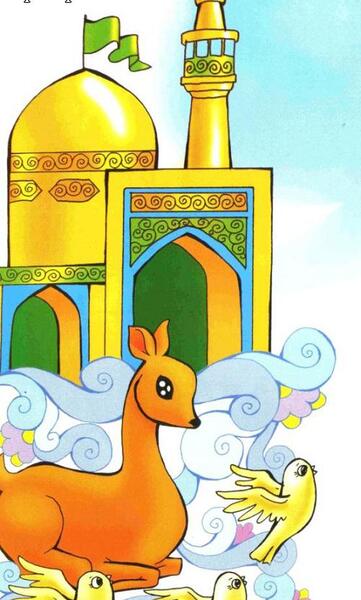 عکس نقاشی بچگانه آهو