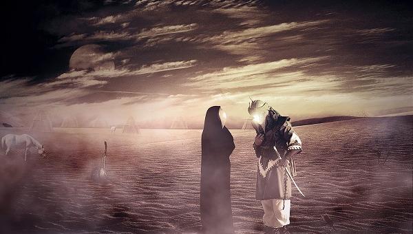 عکس امام حسین با حضرت زینب