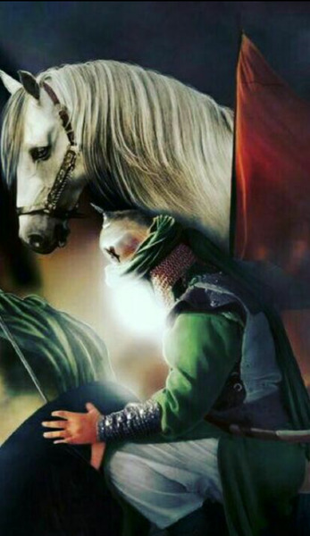 عکس امام حسین با حضرت زینب
