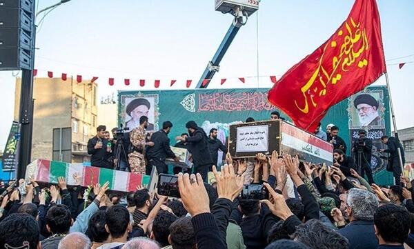 عکس جنازه حاج قاسم سلیمانی در تابوت