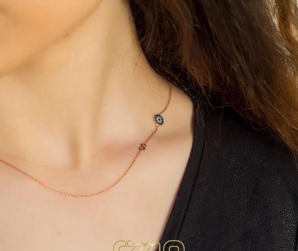 عکس گردنبند طلا دخترانه چشم نظر