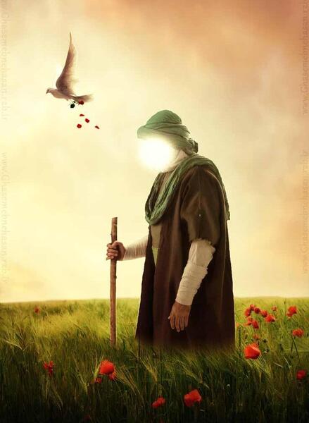 عکس امام زمان بر روی اسب