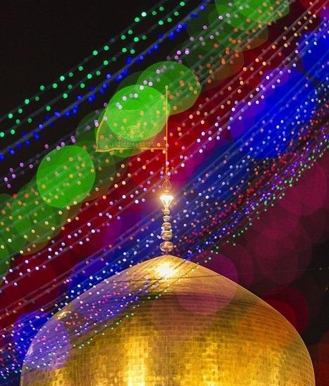 عکس حرم امام رضا در شب میلاد