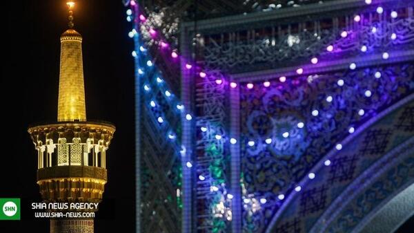 عکس حرم امام رضا در شب میلاد